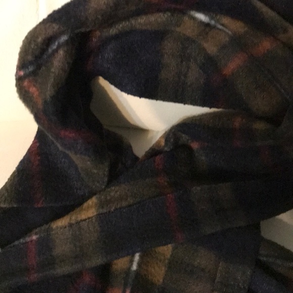 Plaid Brown and Black Scarf / Wrap - Picture 4 of 4